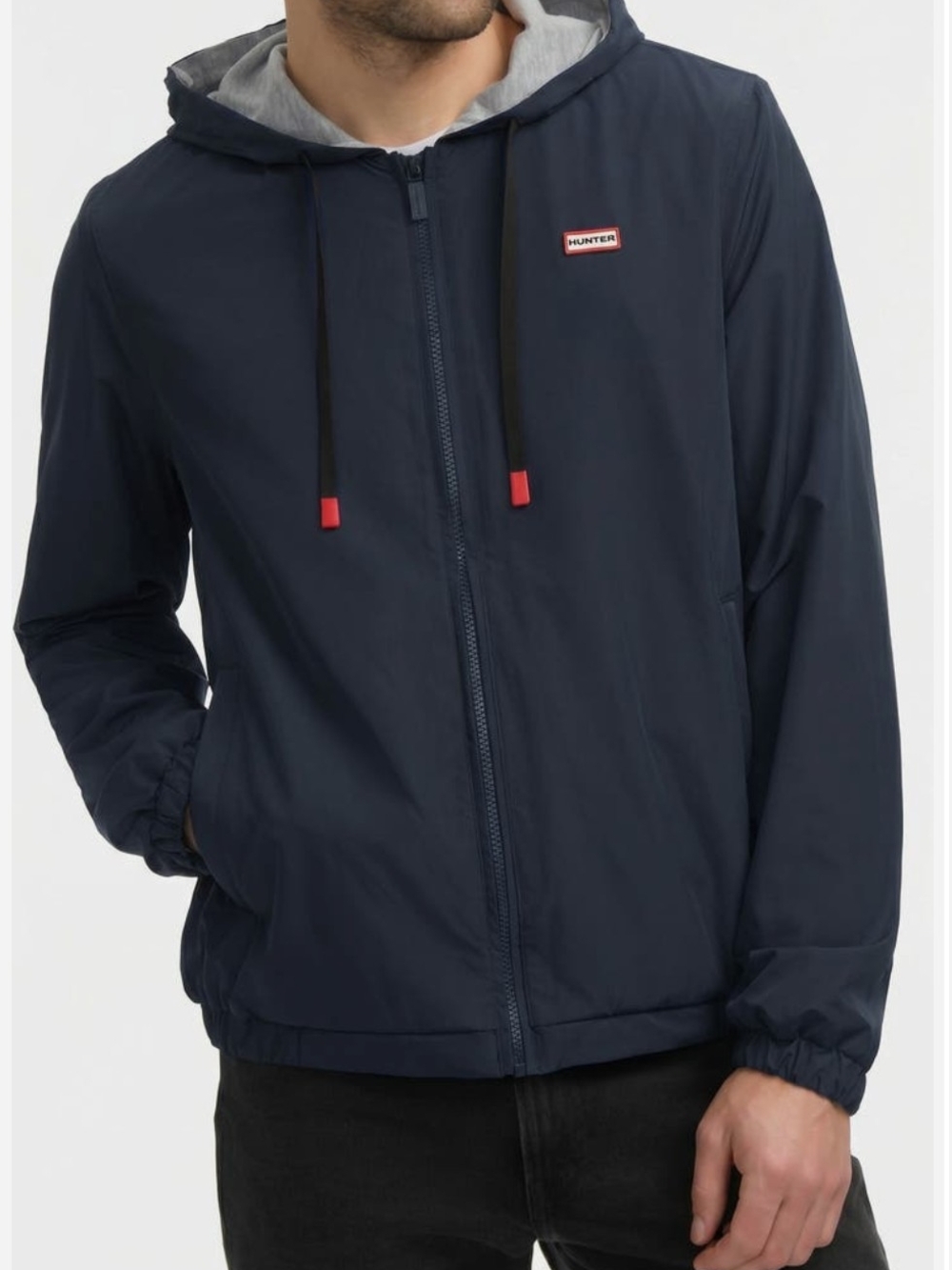 Hunter Men's Navy Hooded Jacket NWT